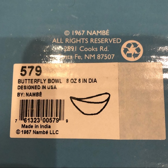 New Nambé Butterfly Bowl - 6" - Picture 6 of 6
